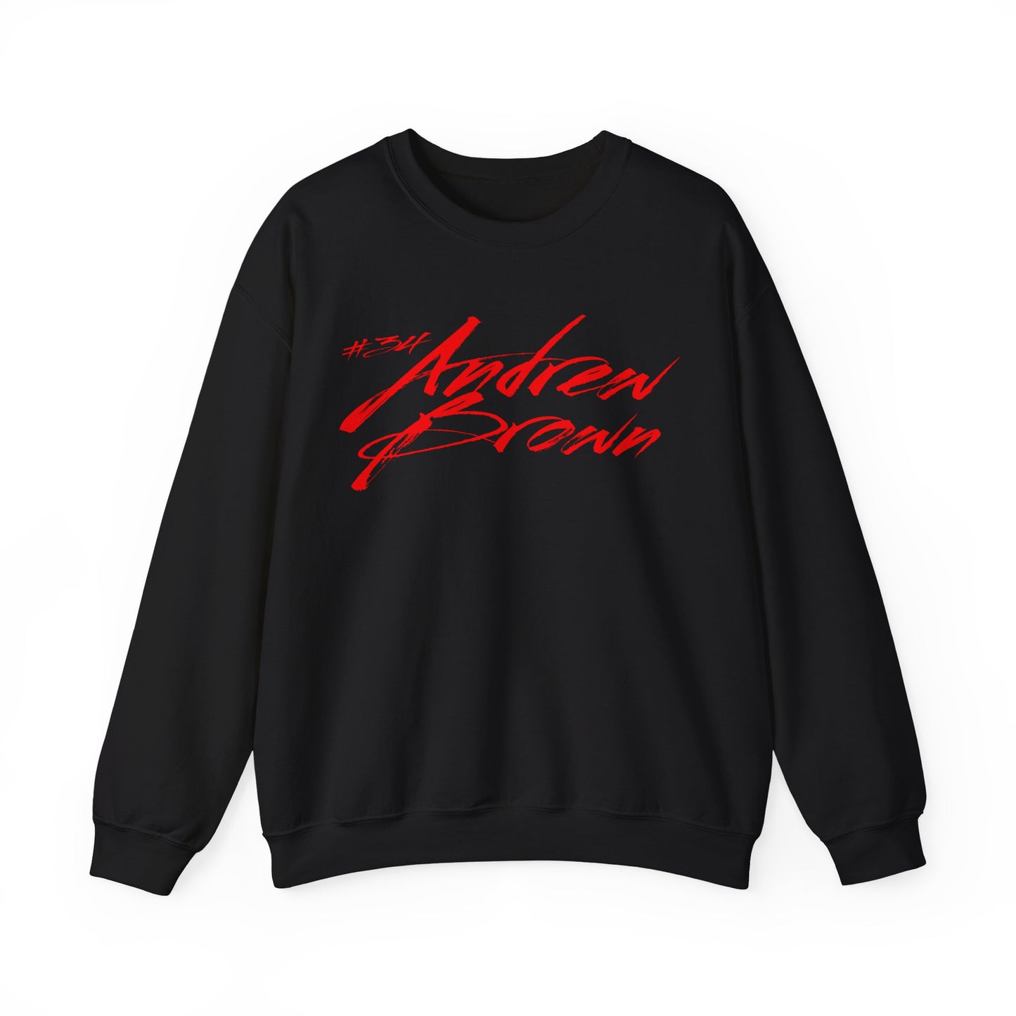 Andrew Brown Cursive Name & Number Crewneck Sweatshirt