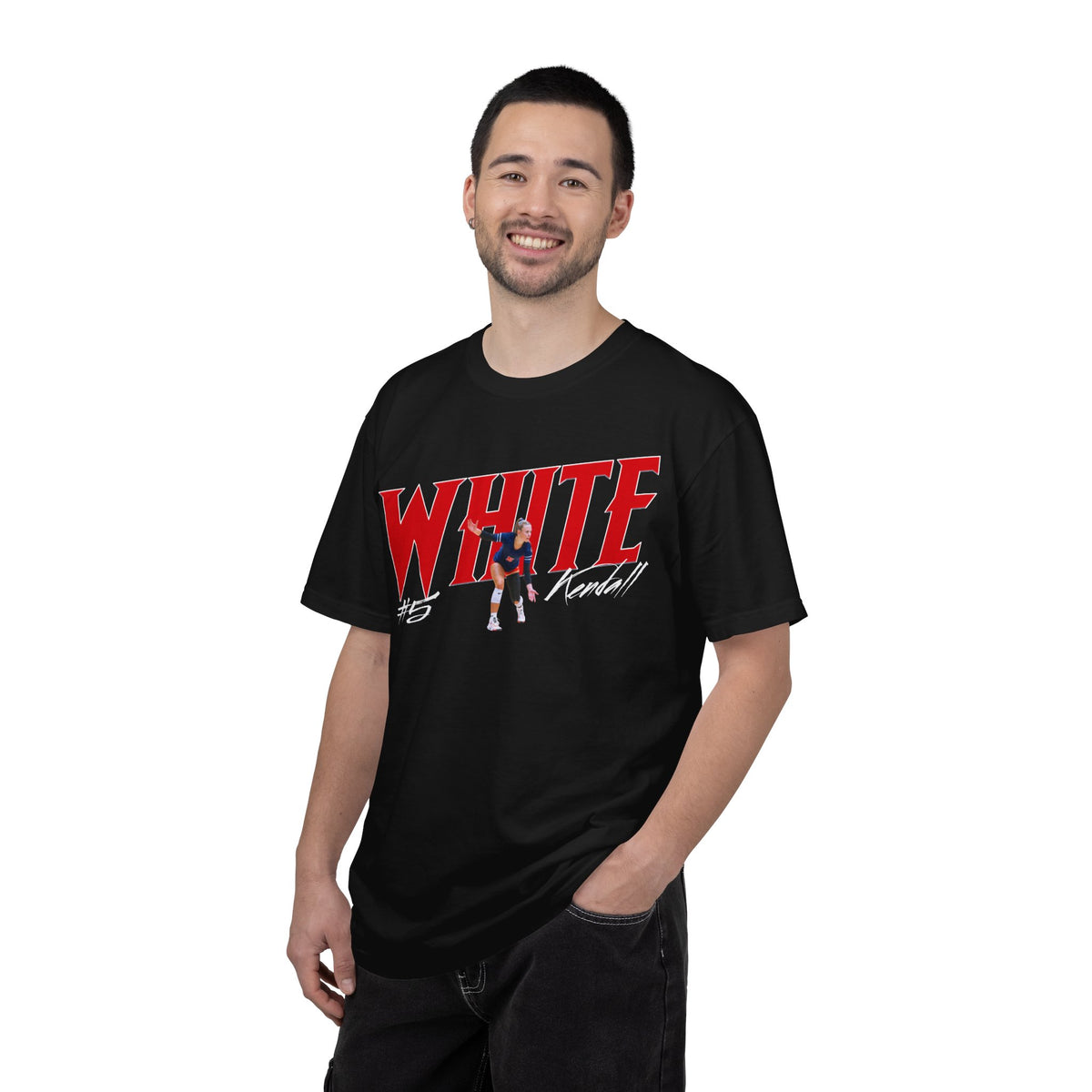 Kendall White Cursive Combo Colored Premium Tee