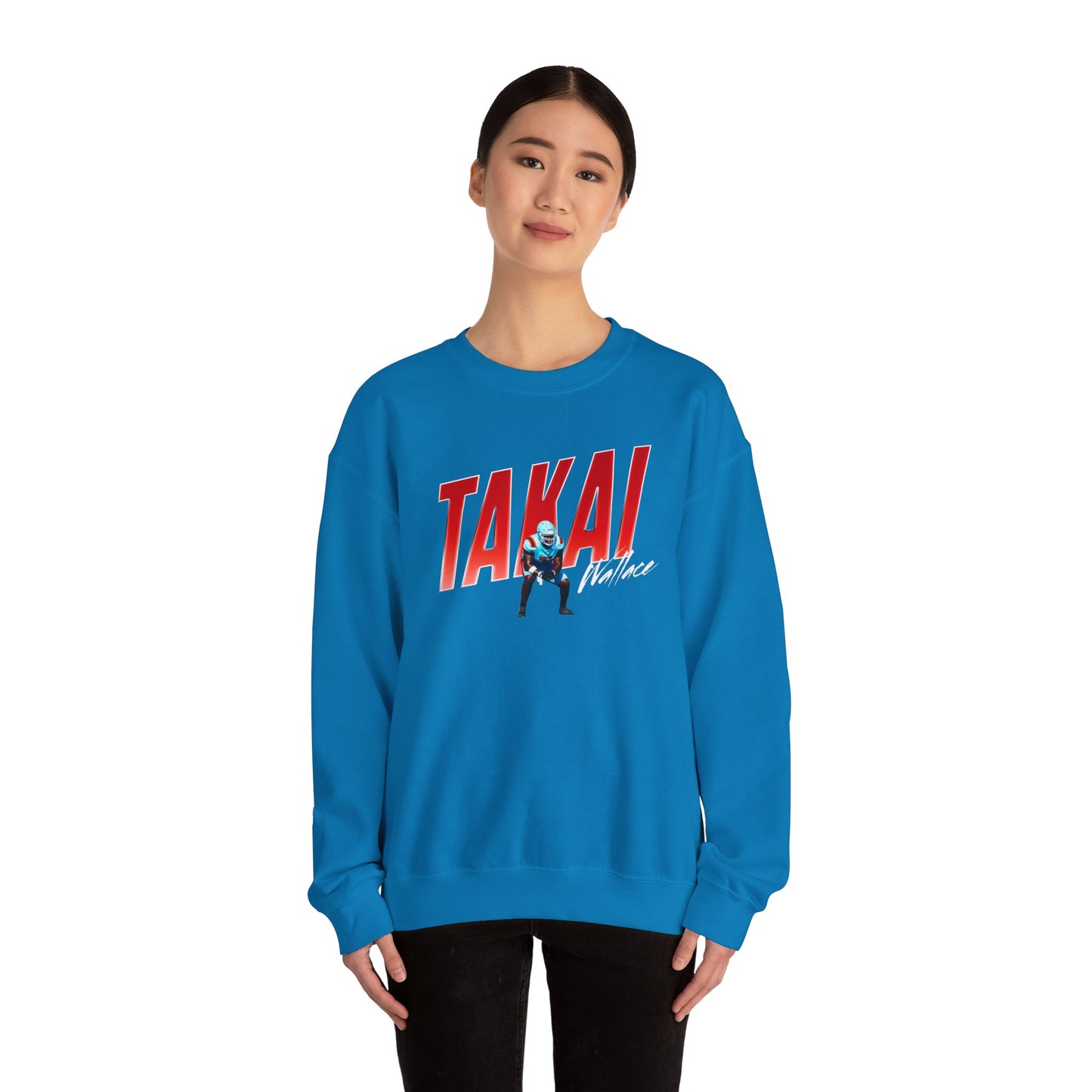 Takai Wallace Cursive Combo Crewneck Sweatshirt