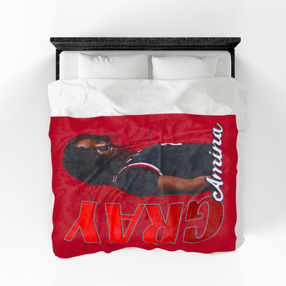 Amina Gray 60"-80" Plush Blanket