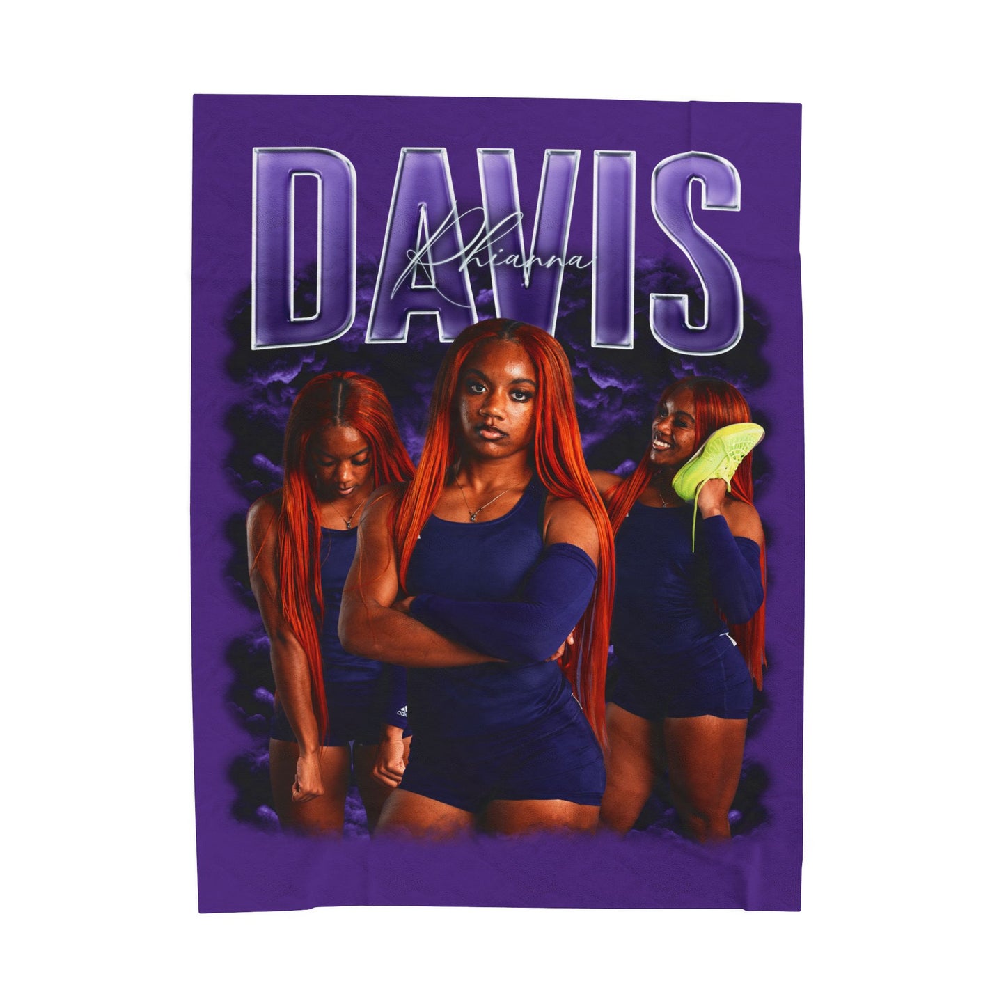 Rhianna Davis Last Name Highlight 60"-80" Plush Blanket