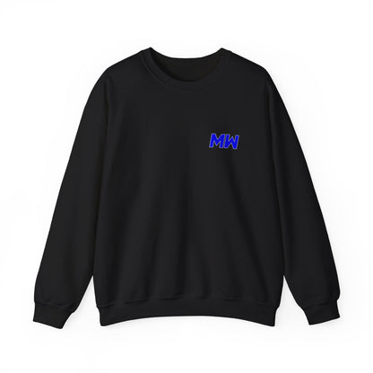 Malik White Logo Front & Back Crewneck