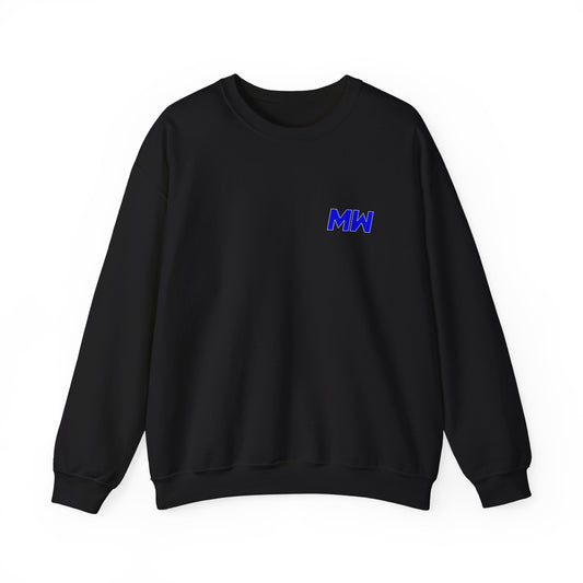 Malik White Logo Front & Back Crewneck