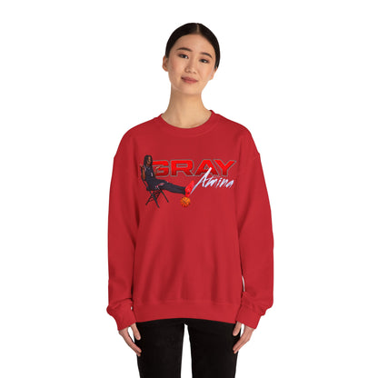 Amina Gray Big Last Name Crewneck Sweatshirt