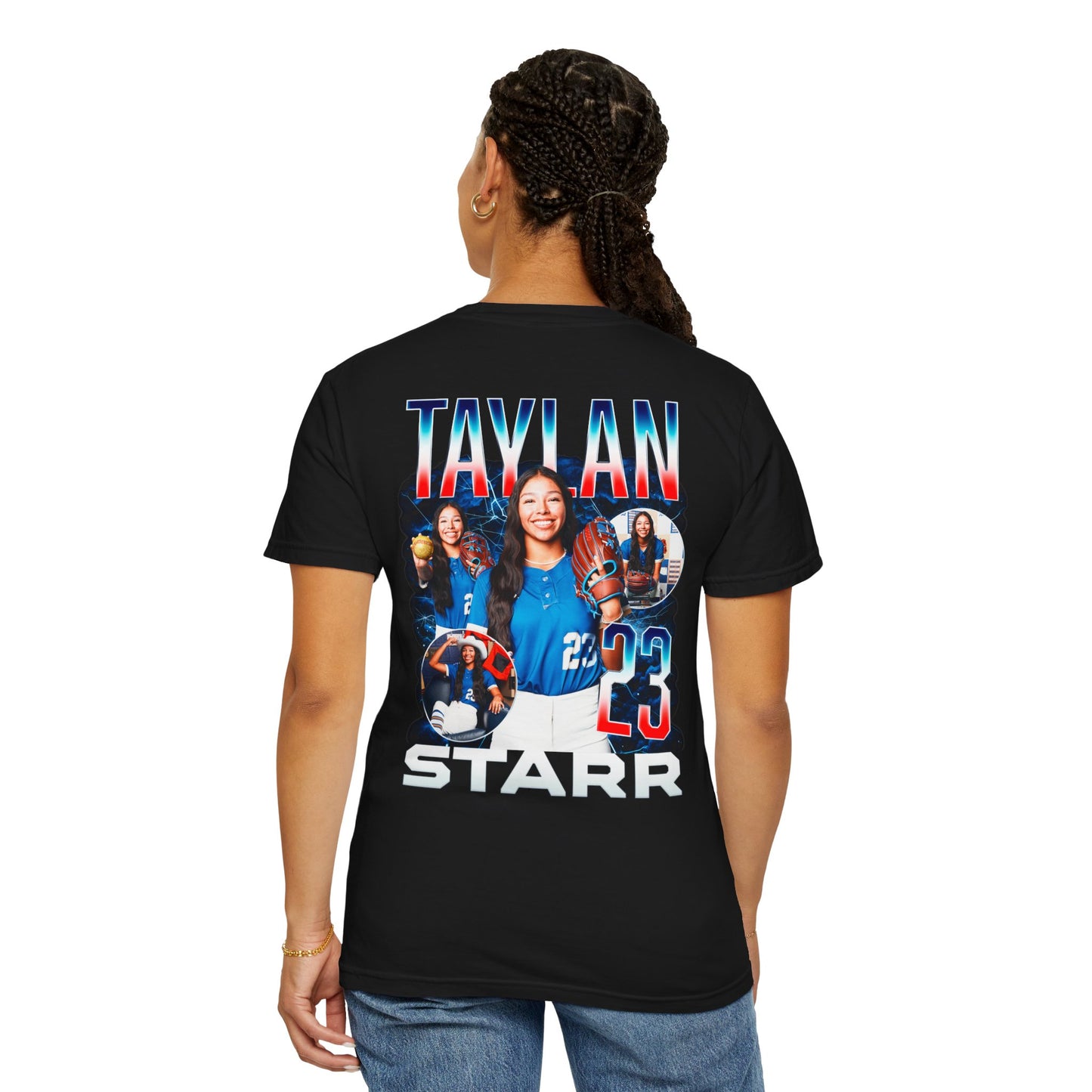 Taylan Starr Logo Front & Back Premium Tee