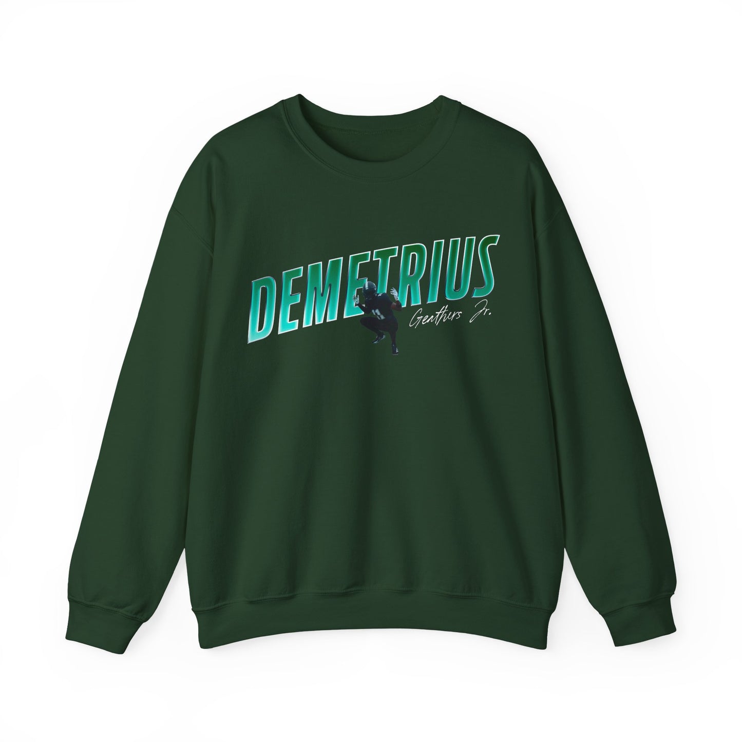 Demetrius Geathers Jr. Cursive Combo Crewneck Sweatshirt