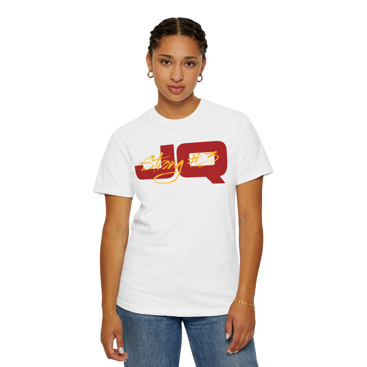 JQ Strong Cursive Name & Number Premium Tee