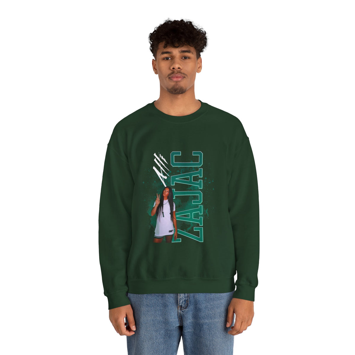 Alli Zajac Vertical Name Crewneck Sweatshirt
