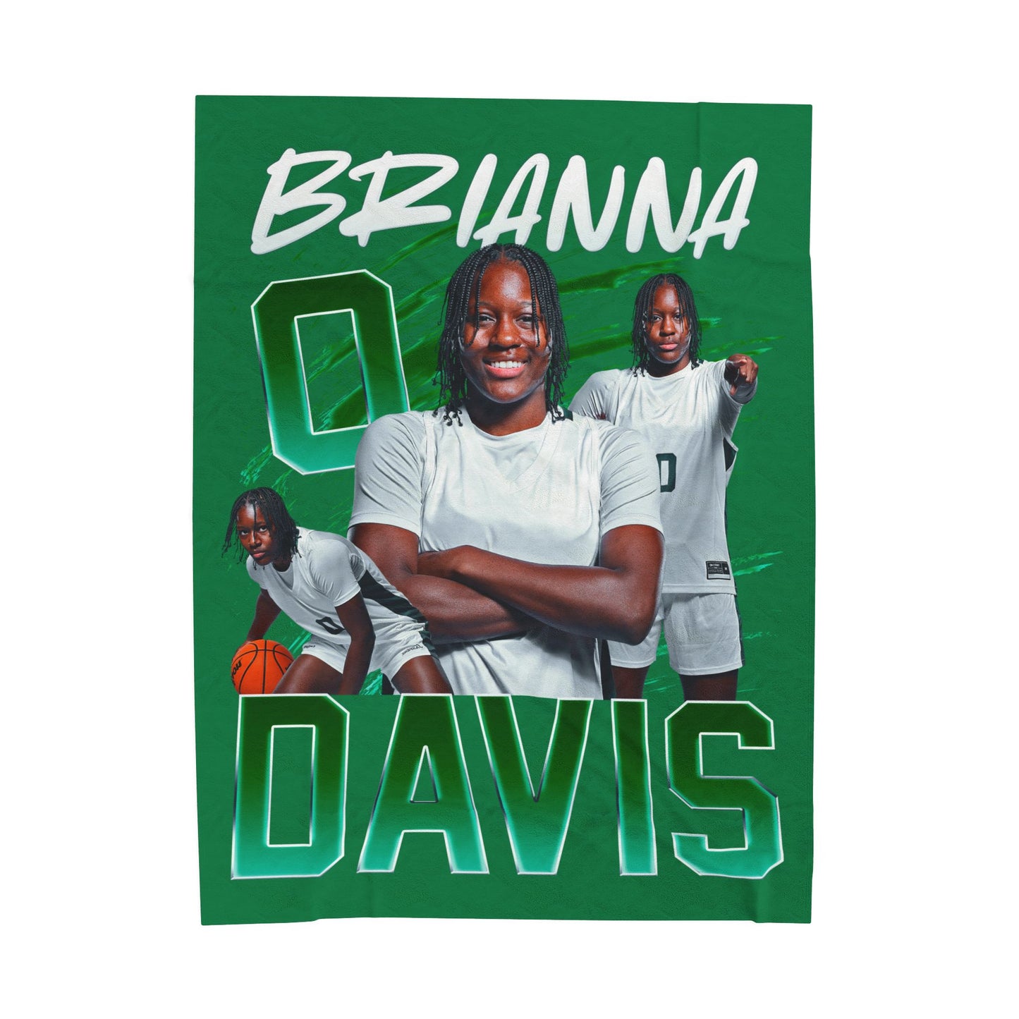 Brianna Davis White & Colored Combo 60"-80" Plush Blanket