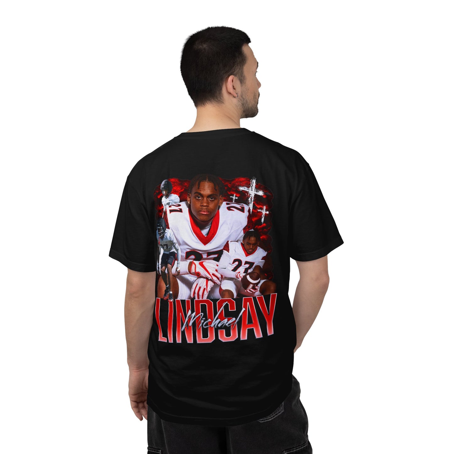 Michael Lindsay Logo Front & Back Premium Tee