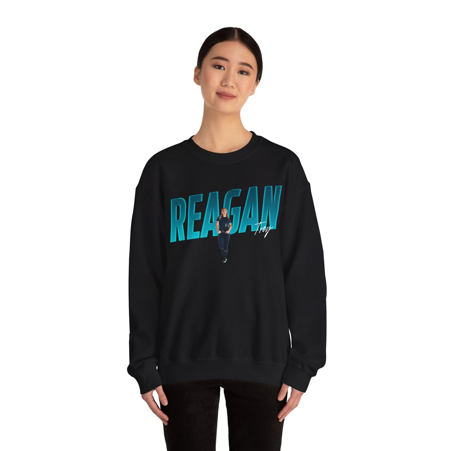 Reagan Troy Cursive Combo Crewneck Sweatshirt