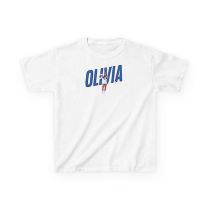 Olivia Burns Cursive Combo Colored Kids Tee