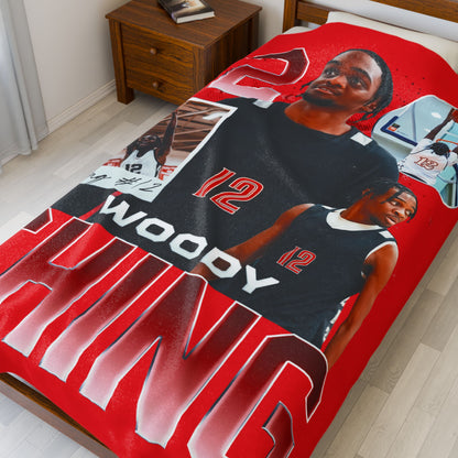 Woody Ching Name & Number Ombre 60"-80" Plush Blanket