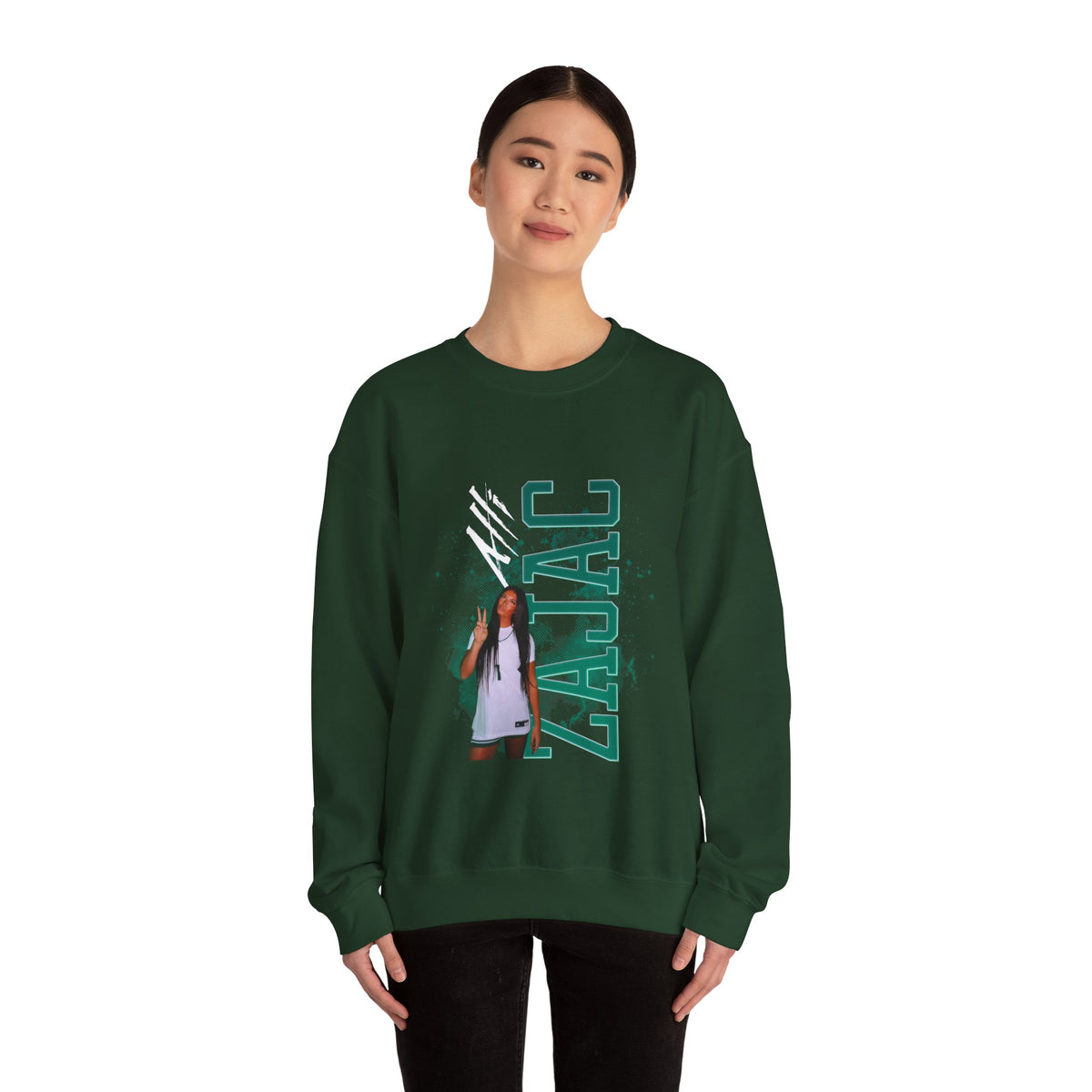 Alli Zajac Vertical Name Crewneck Sweatshirt