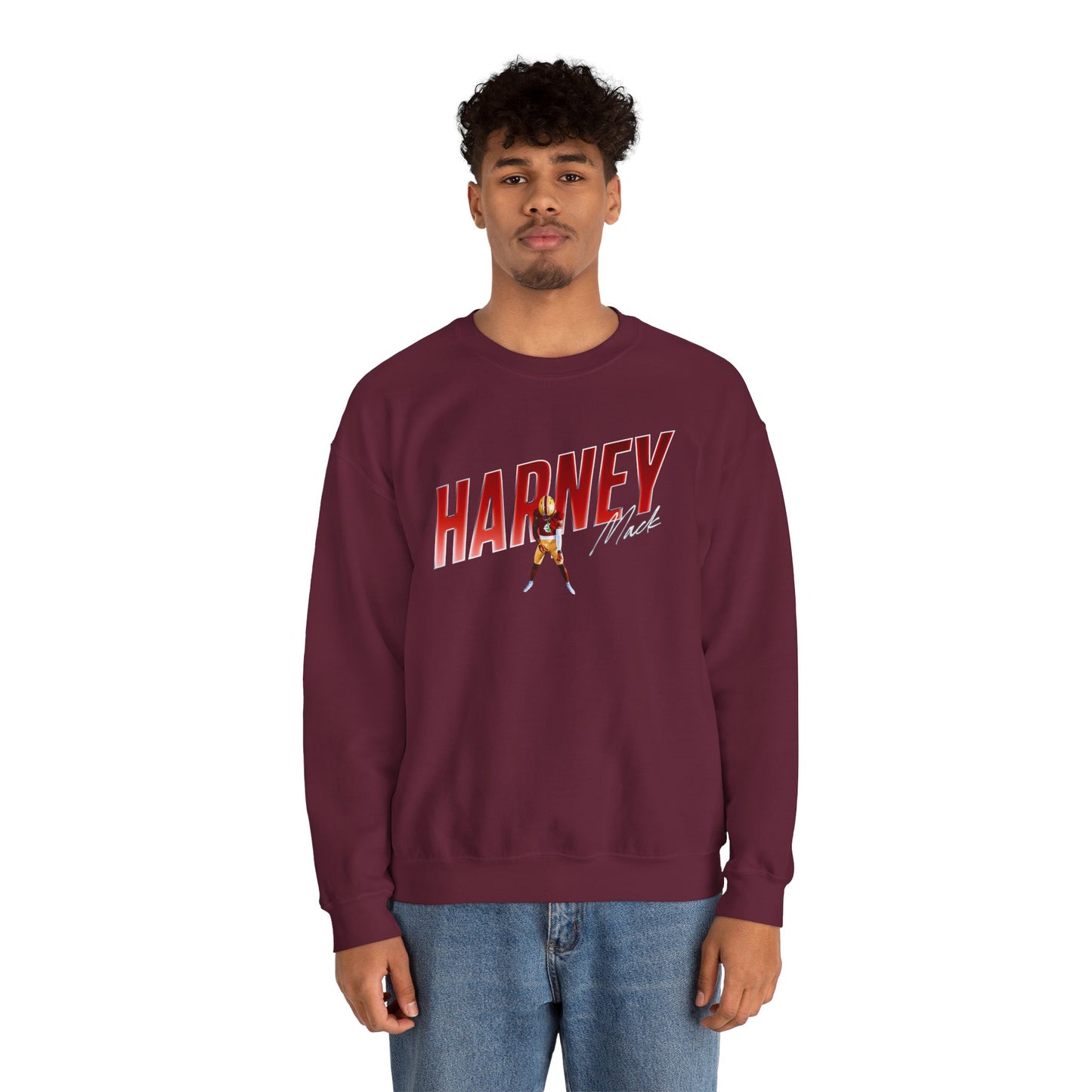Mack Harney Cursive Combo Colored Crewneck Sweatshirt