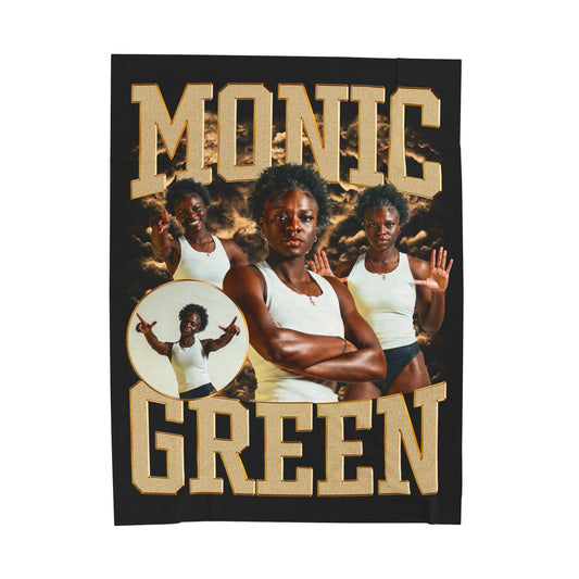 Monic Green 60"-80" Plush Blanket