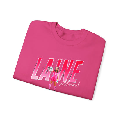 Laine Minich Cursive Combo Colored Crewneck Sweatshirt