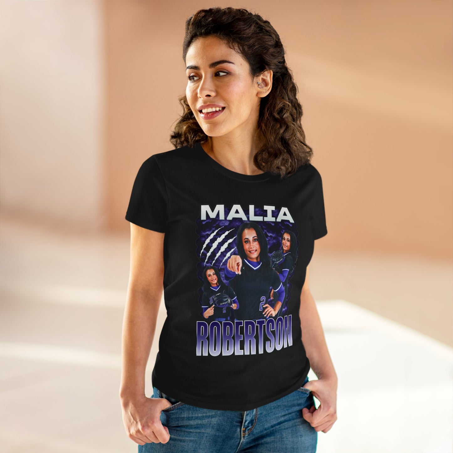 Malia Robertson White & Combo Colored Women's Tee
