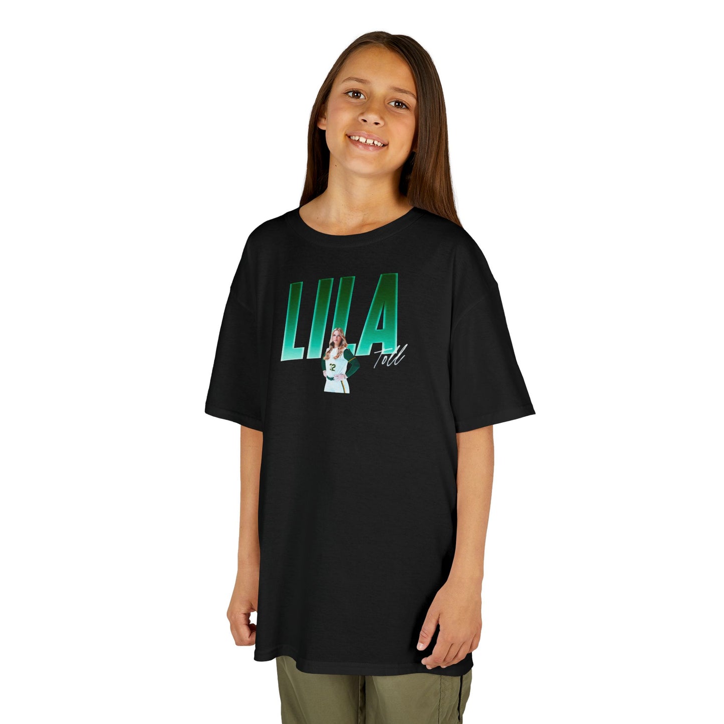 Lila Toll Cursive Combo Colored Kids Tee