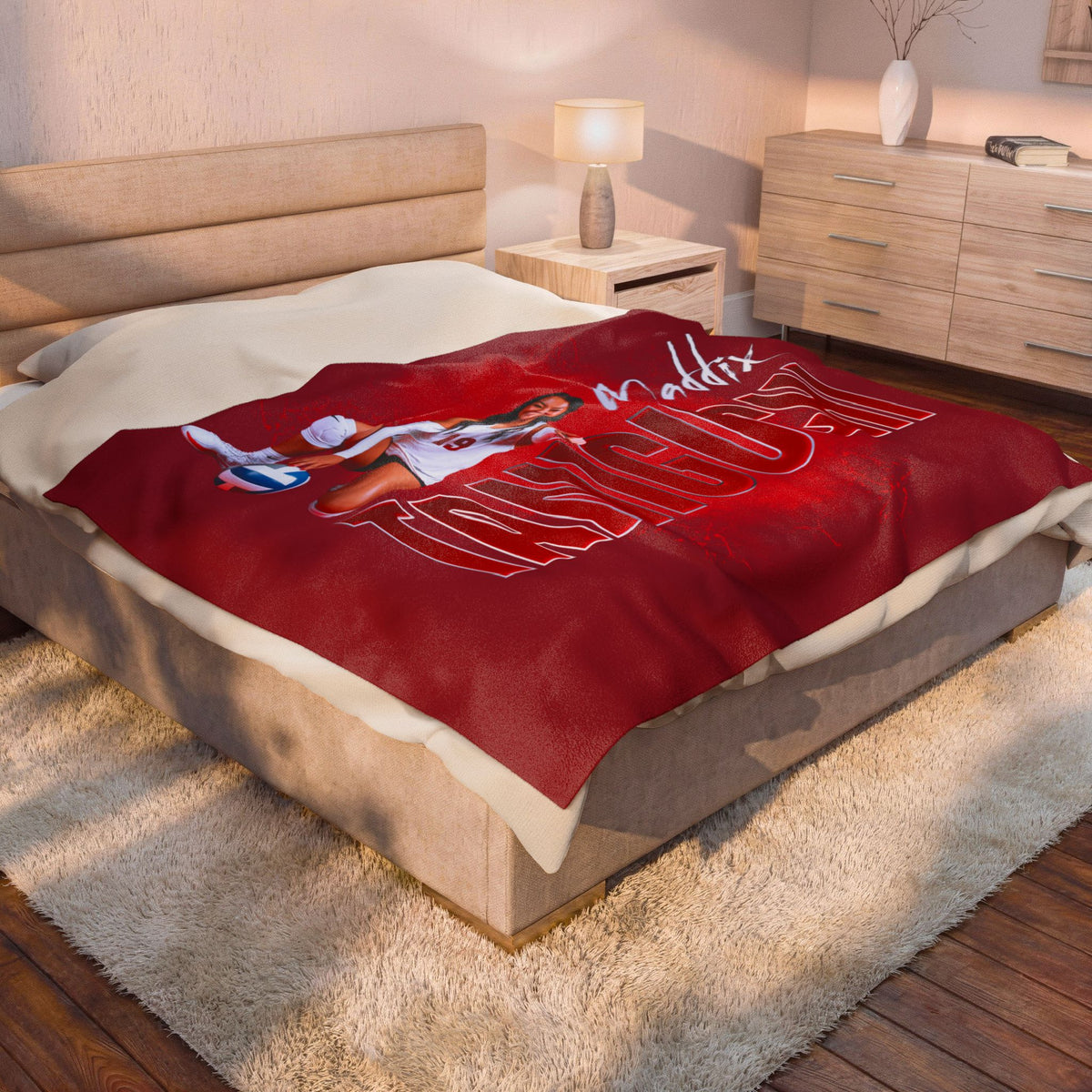 Maddix Taniguchi 60"-80" Plush Blanket