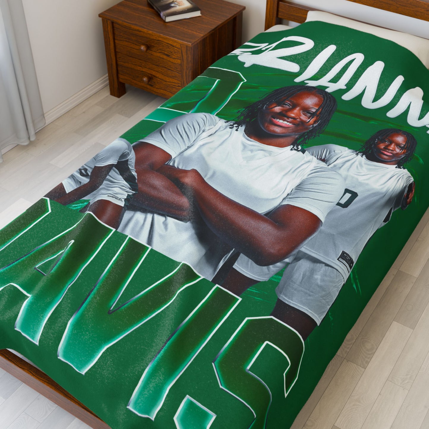 Brianna Davis White & Colored Combo 60"-80" Plush Blanket