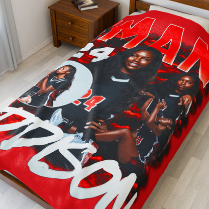 Iman Addison 60"-80" Plush Blanket