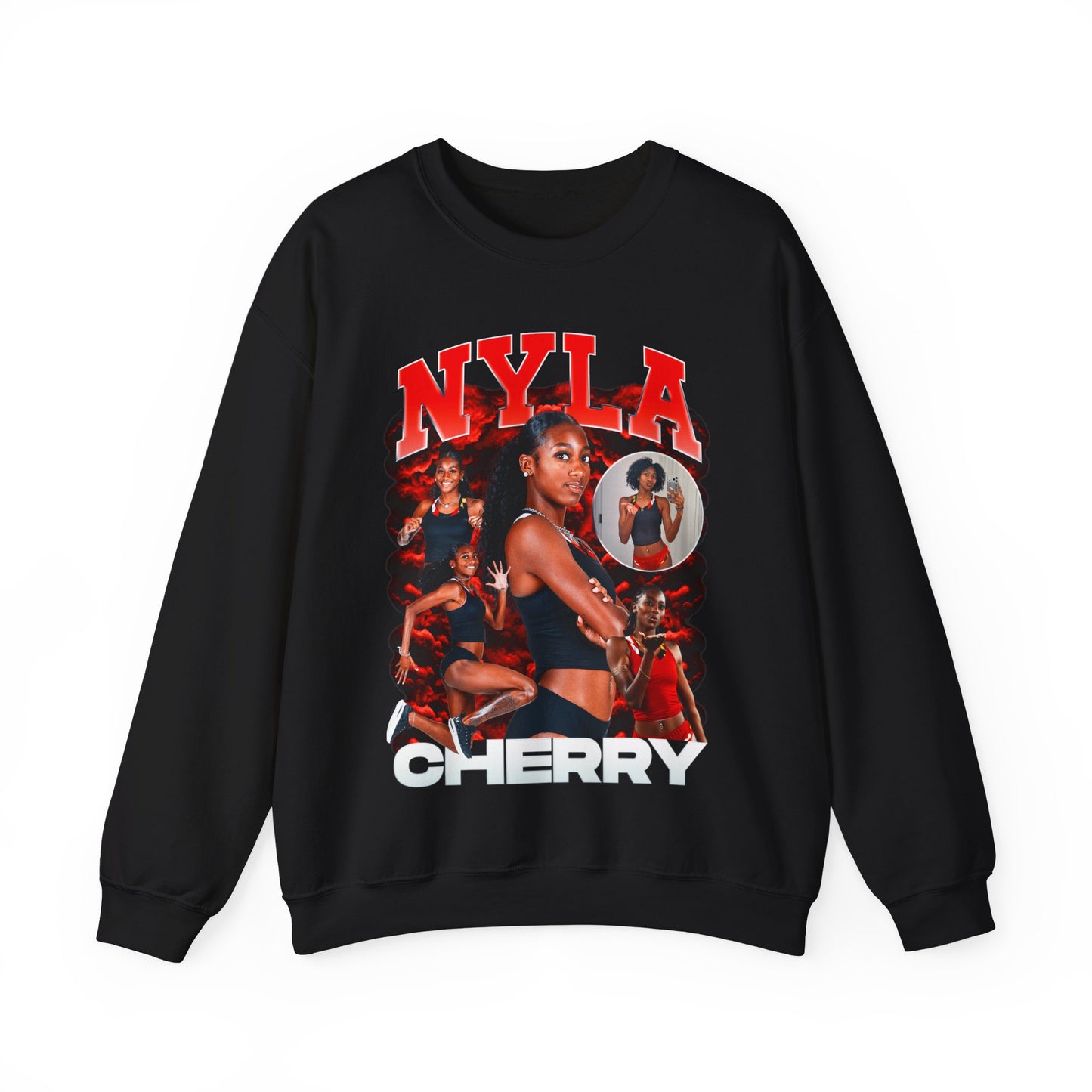 Nyla Cherry First Name Highlight Crewneck Sweatshirt