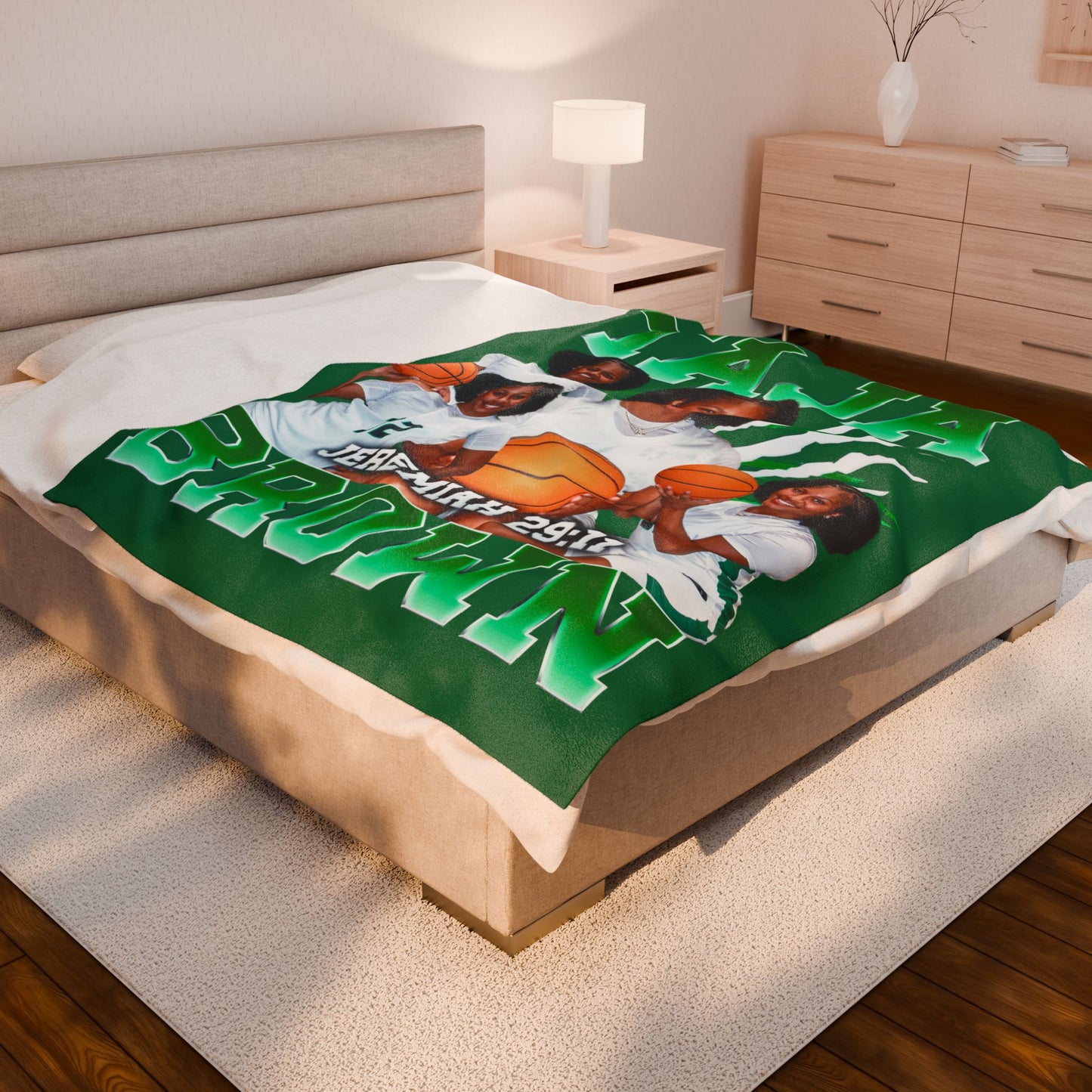 Taja Brown 60"-80" Plush Blanket