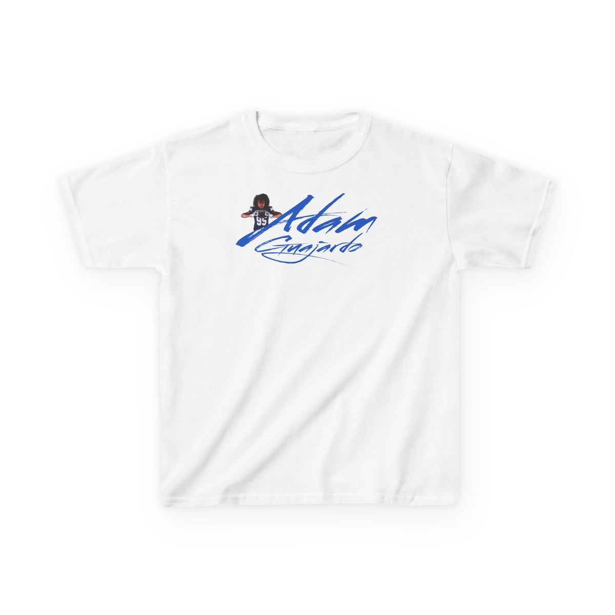 Adam Guajardo Cursive Name & Number Kids Tee