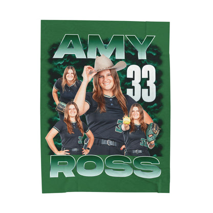 Amy Ross Single Color Combo 60"-80" Plush Blanket