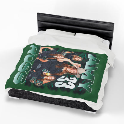 Amy Ross Single Color Combo 60"-80" Plush Blanket