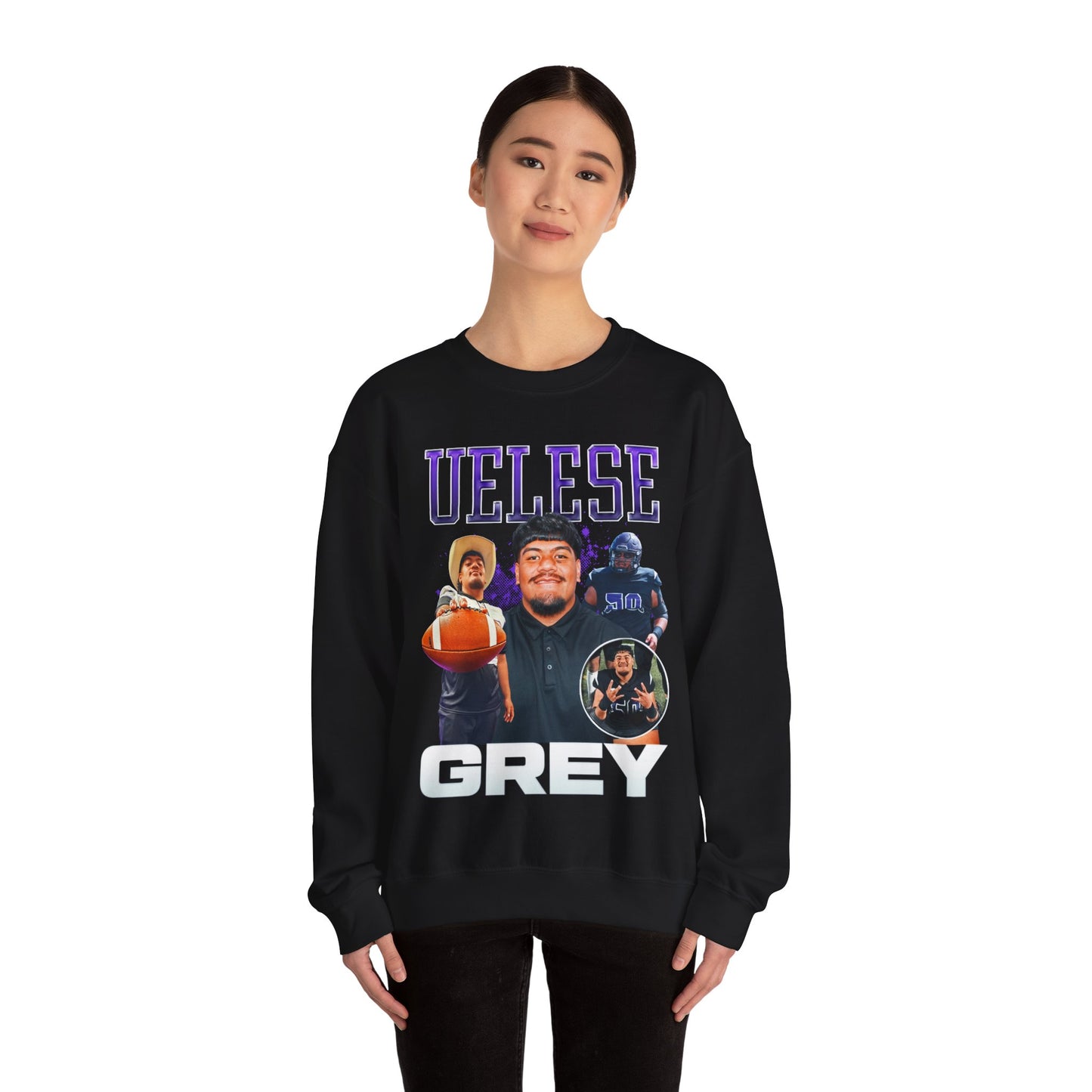 Uelese Grey Crewneck Sweatshirt