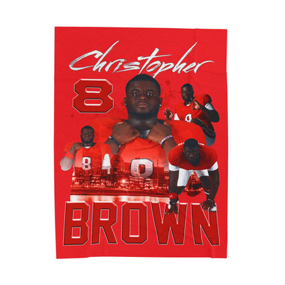 Christopher Brown 60"-80" Plush Blanket