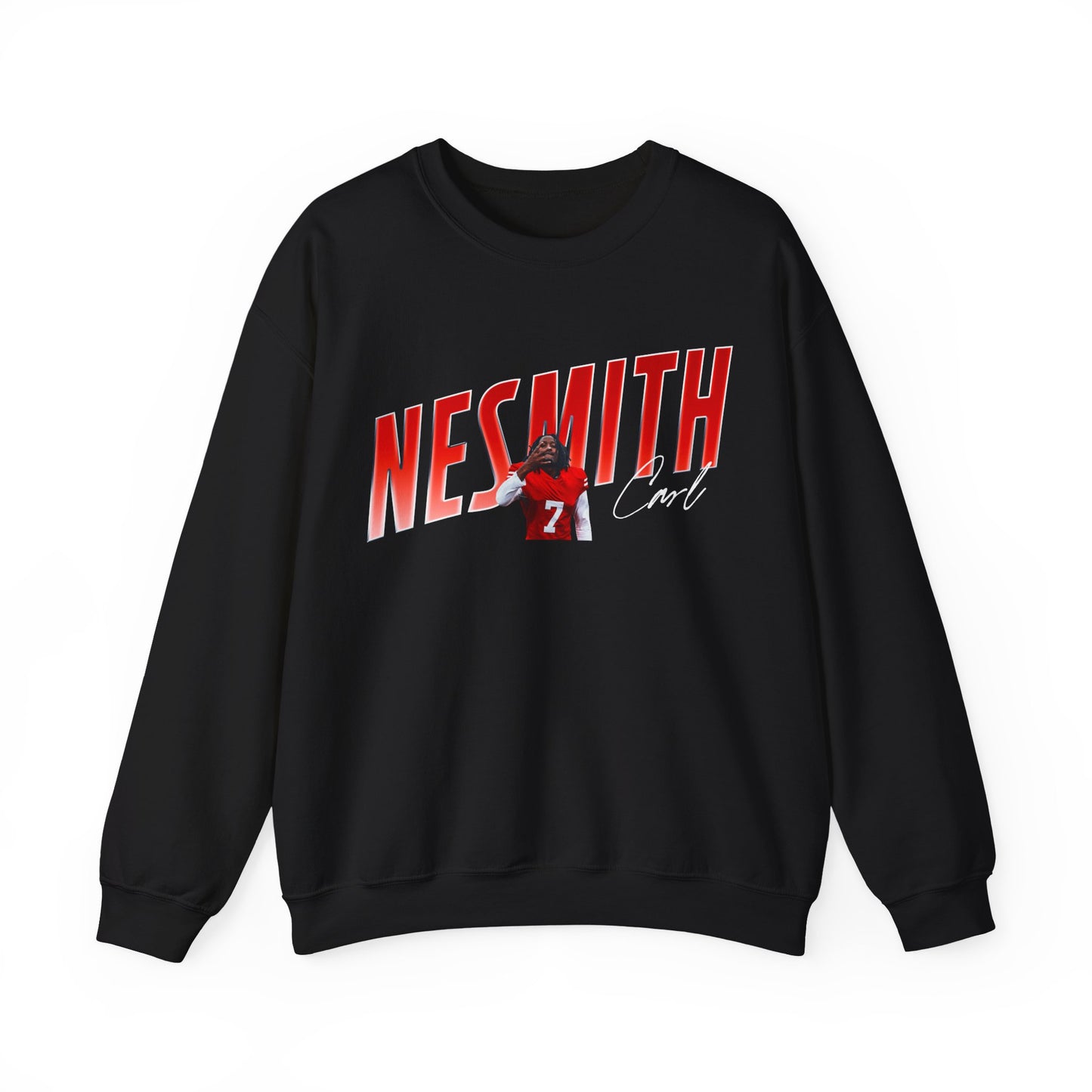 Carl Nesmith Cursive Combo Colored Crewneck Sweatshirt