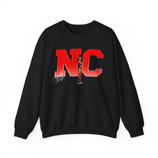 Nyla Cherry Big Initials Crewneck Sweatshirt