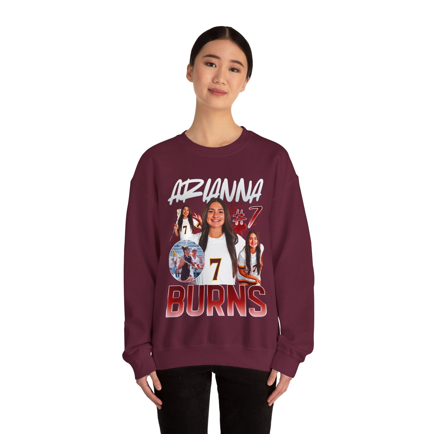 Arianna Burns White & Colored Combo Crewneck Sweatshirt