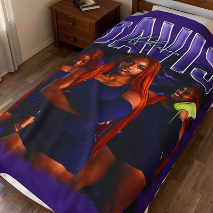 Rhianna Davis Last Name Highlight 60"-80" Plush Blanket