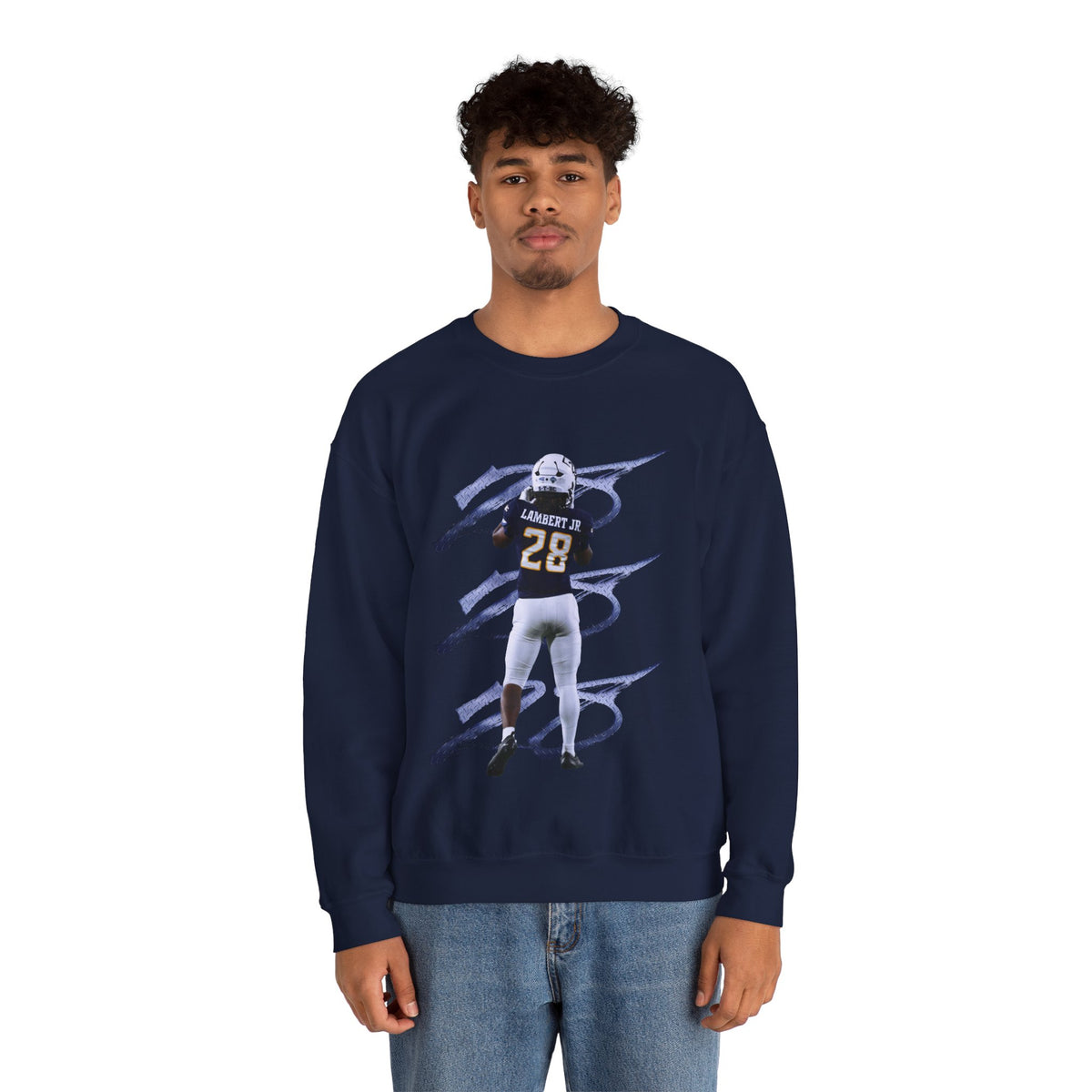 Brandon Lambert Number Scribble Crewneck Sweatshirt