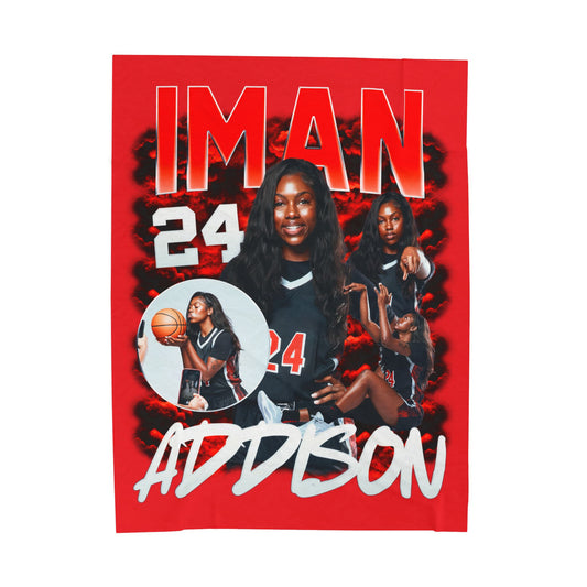 Iman Addison 60"-80" Plush Blanket