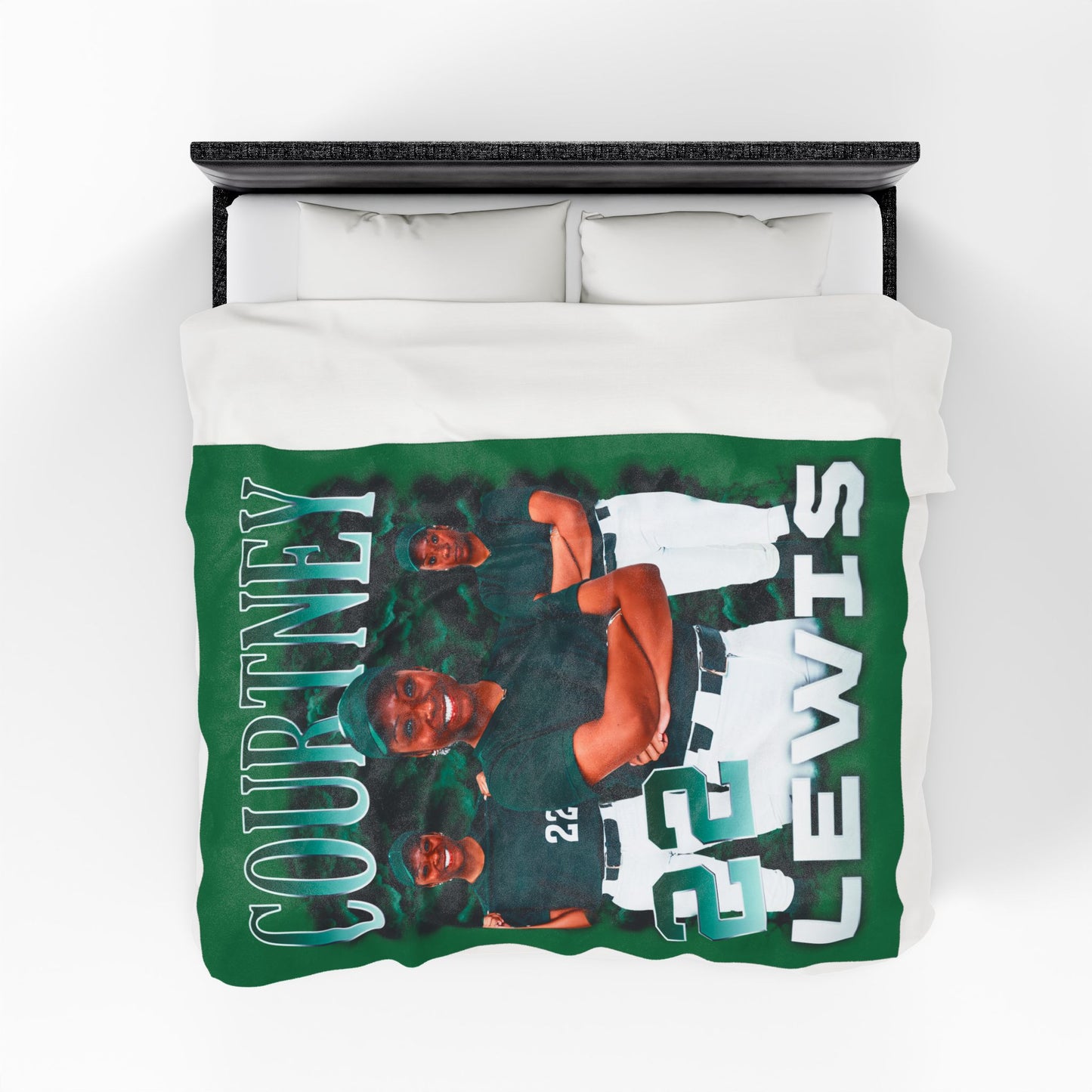 Courtney Lewis Colored & White Combo 60"-80" Plush Blanket