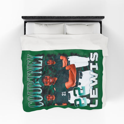 Courtney Lewis Colored & White Combo 60"-80" Plush Blanket