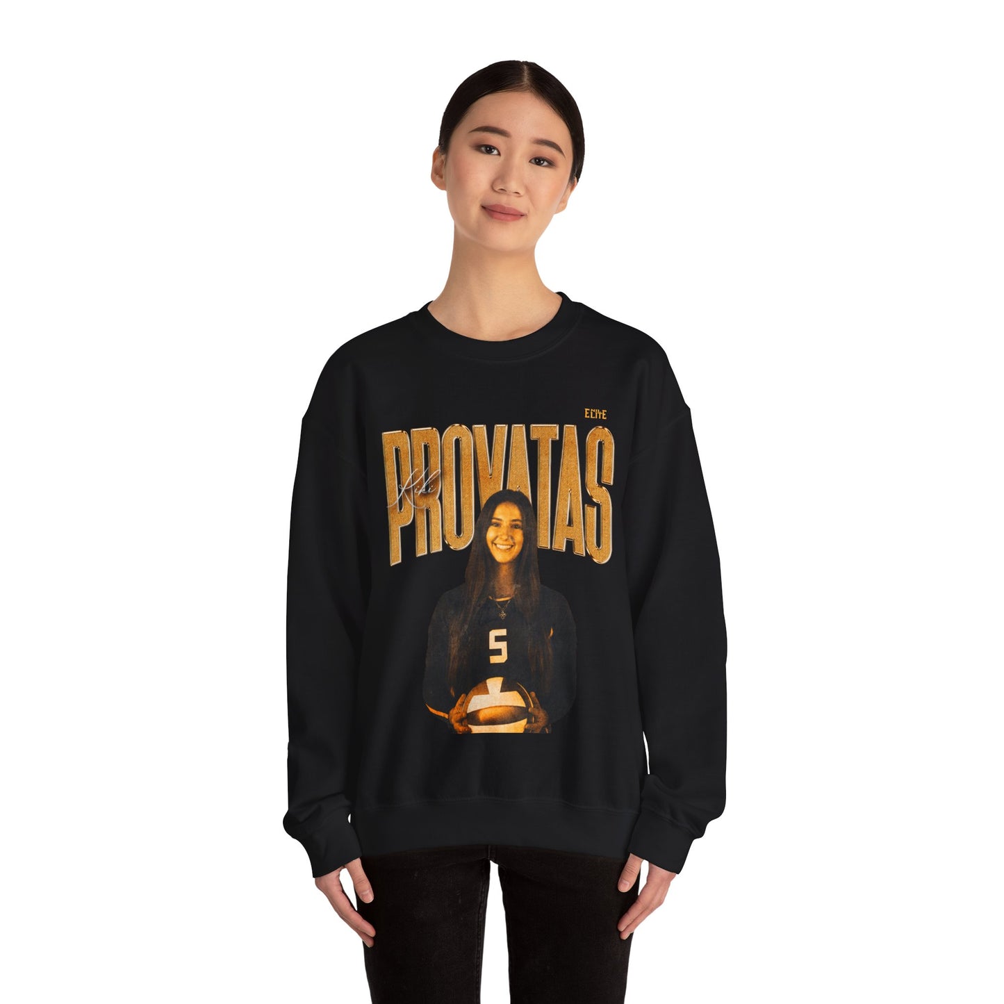 Kiki Provatas Faded Glory Crewneck Sweatshirt