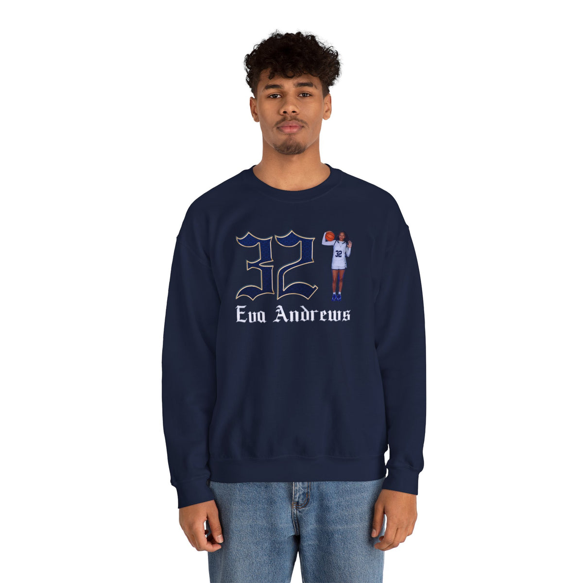 Eva Andrews Player Icon Number Crewneck Sweatshirt