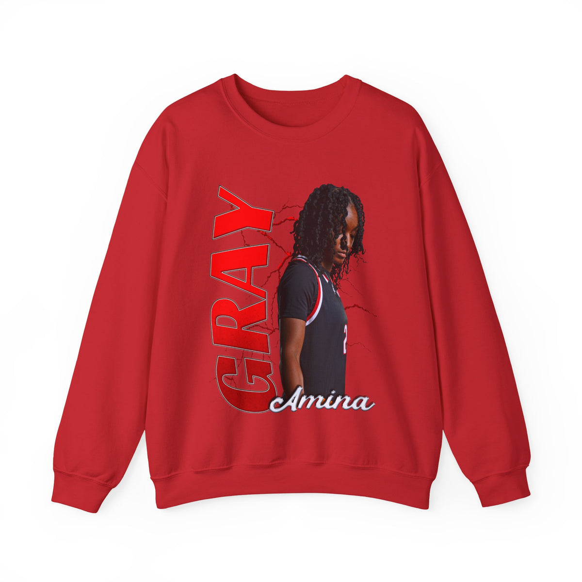 Amina Gray Crewneck Sweatshirt