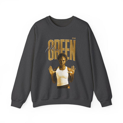 Monic Green Faded Glory Crewneck Sweatshirt