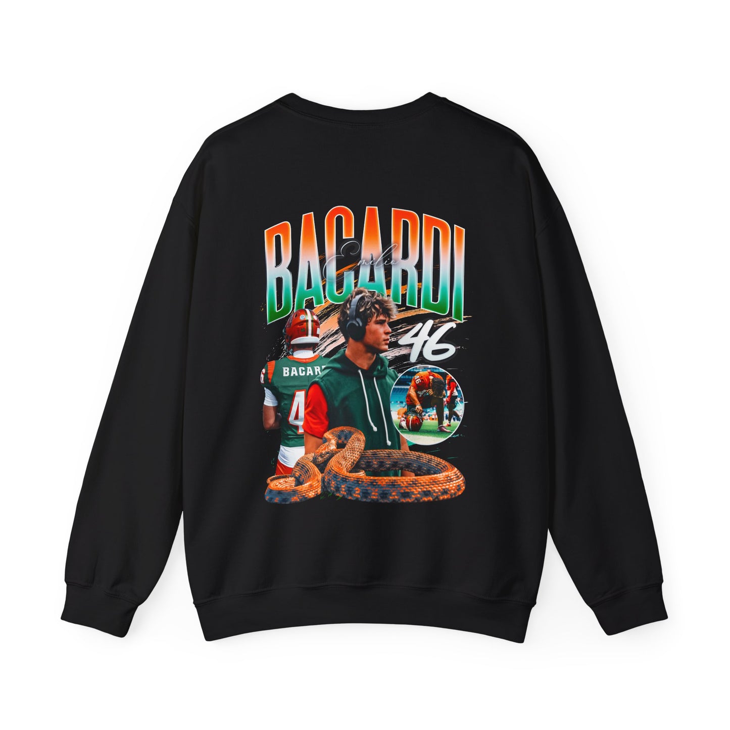 Emilio Bacardi Logo Front & Back Crewneck