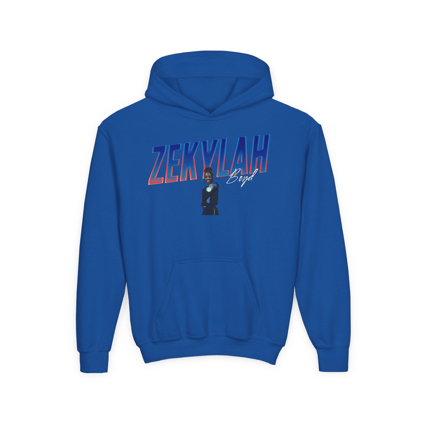 Zekylah Boyd Cursive Combo Kids Hoodie