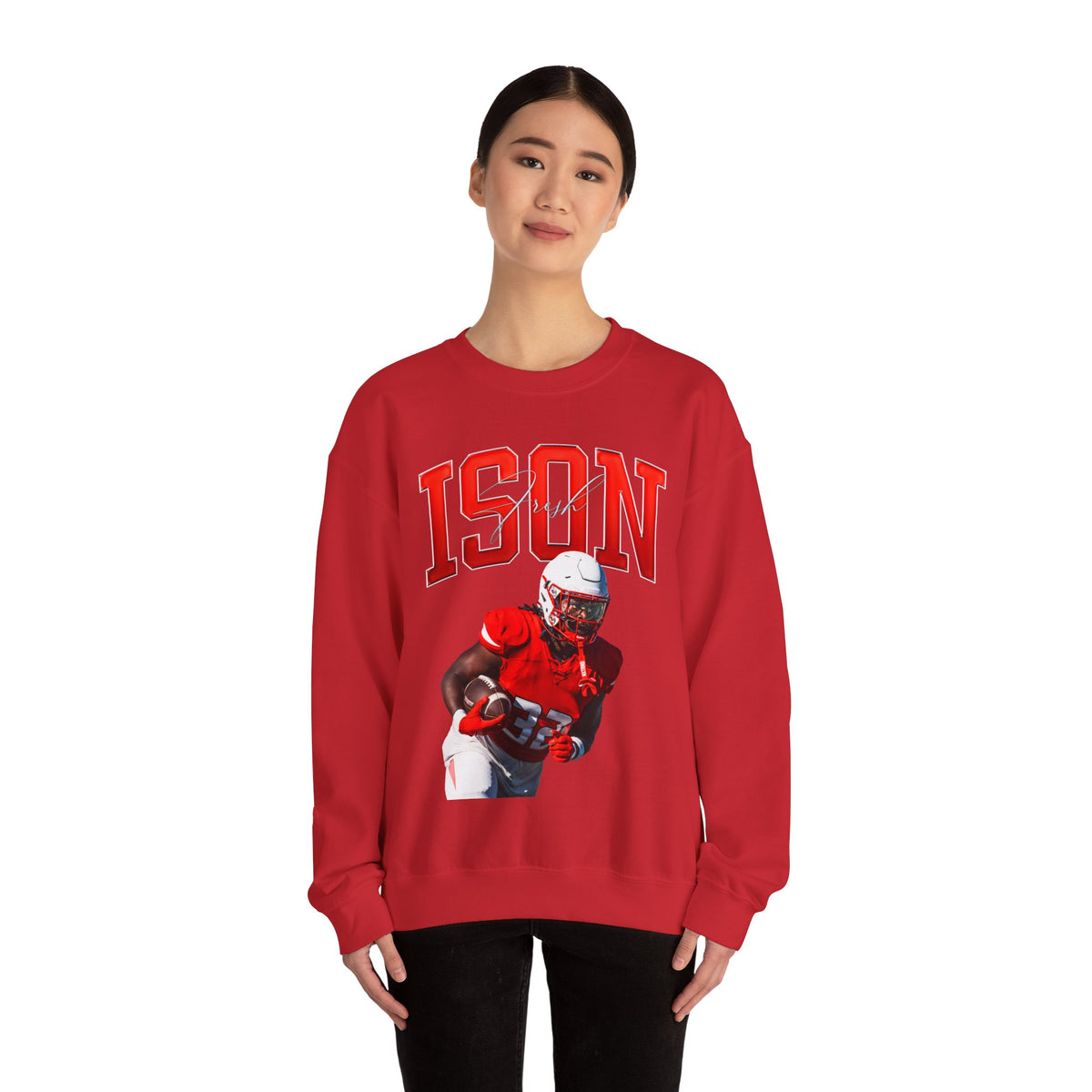 Fresh Ison Curved Combo Colored Crewneck Sweatshirt