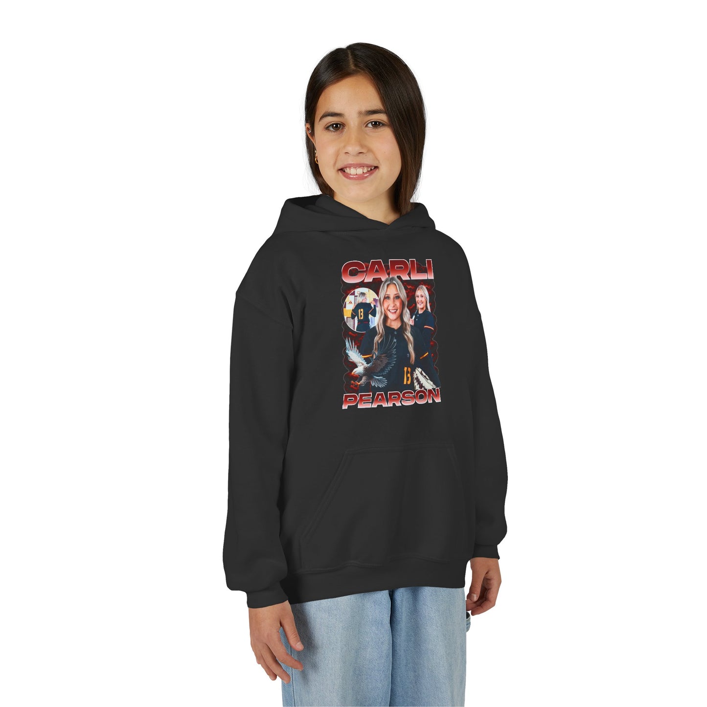 Carli Pearson Single Color Combo Kids Hoodie
