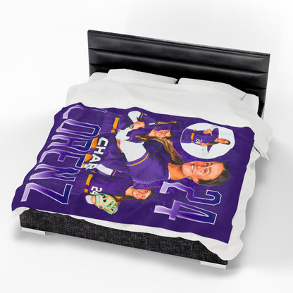 Char Lorenz Name & Number Combo 60"-80" Plush Blanket